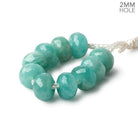8mm Amazonite 2mm Large Hole Faceted Rondelle Bead Set of 10 - Beadsofcambay.com