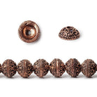 8mm Antiqued Copper Bead Cap Roval Petite Persian 8 inch 56 pcs - Beadsofcambay.com