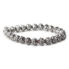 8mm Antiqued Sterling Silver plated Copper Bead Cap 8 inch 54 beads - Beadsofcambay.com