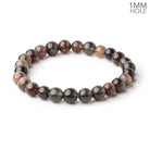 8mm Cat's Eye Scapolite Plain Rounds 7 inch 25 Beads with 1mm Hole - Beadsofcambay.com