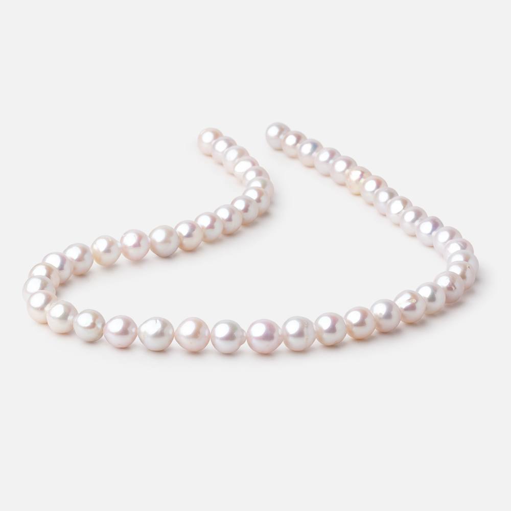 8mm Creamy White Baroque Freshwater Pearls 15.5 inch 48 Beads AA - Beadsofcambay.com