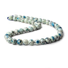 8mm K2 Azurite Granite "K2 Jasper" plain rounds 15 inch 47 beads - Beadsofcambay.com