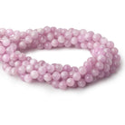 8mm Kunzite plain round beads 16 inch 51 pieces AAA - Beadsofcambay.com