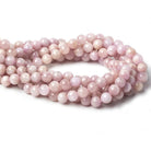 8mm Kunzite Plain Rounds 16 inch 51 beads AA - Beadsofcambay.com
