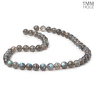 8mm Labradorite Faceted Round Beads 15 inch 48 pieces 1mm Large Hole - Beadsofcambay.com