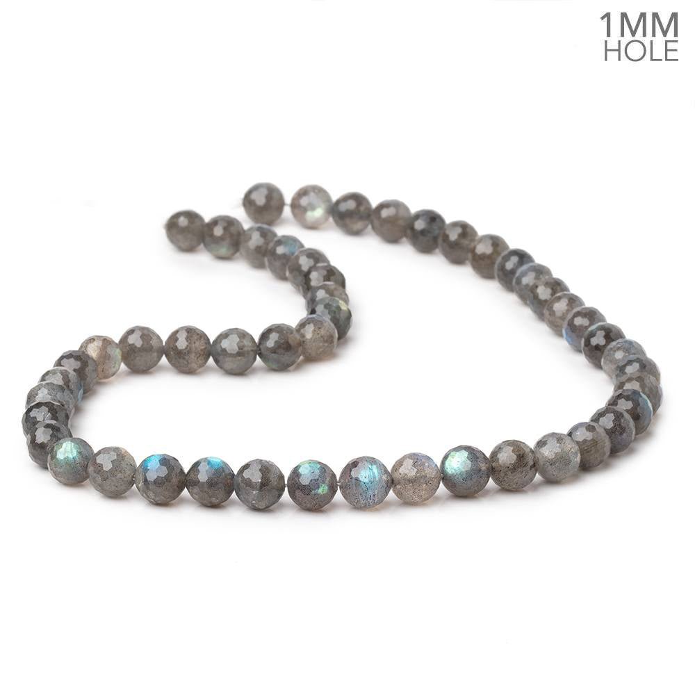 8mm Labradorite Faceted Round Beads 15 inch 48 pieces 1mm Large Hole - Beadsofcambay.com