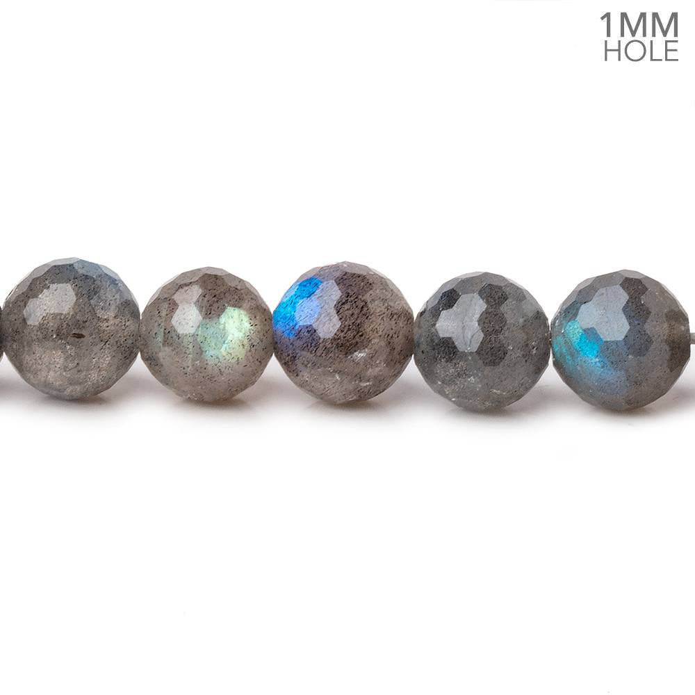 8mm Labradorite Faceted Round Beads 15 inch 48 pieces 1mm Large Hole - Beadsofcambay.com