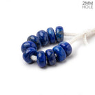 8mm Lapis Lazuli 2mm Large Hole Plain Rondelle Set of 10 - Beadsofcambay.com