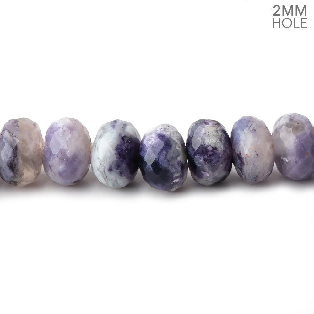 8mm Morado Purple Opal 2mm Large Hole Faceted Rondelles 8 inch 36 Beads - Beadsofcambay.com