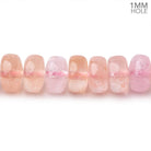 8mm Morganite Plain Rondelle Beads 16 inch 86 pieces AA 1mm hole - Beadsofcambay.com