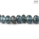 8mm Moss Aquamarine 2mm Large Hole Faceted Rondelles 8 inch 36 Beads AAA - Beadsofcambay.com