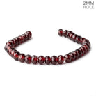 8mm Mozambique Garnet 2mm Large Hole Faceted Rondelles 8 inch 36 Beads - Beadsofcambay.com