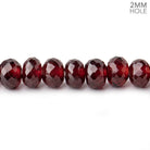 8mm Mozambique Garnet 2mm Large Hole Faceted Rondelles 8 inch 36 Beads - Beadsofcambay.com