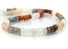 8mm Multi Color Moonstone Faceted Rondelle Beads 18 inch 107 beads - Beadsofcambay.com