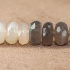 8mm Multi Color Moonstone Faceted Rondelle Beads 18 inch 107 beads - Beadsofcambay.com