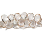 8mm Multi Color Topaz Faceted Pear Beads AAA Grade 8.5 inch 74 beads - Beadsofcambay.com