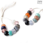 8mm Multi Gemstone 2mm Large Hole Faceted Rondelle Bead Set of 10 - Beadsofcambay.com