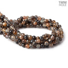 8mm Multi Moonstone plain round beads 16 inch 50 beads AAA 1mm large hole - Beadsofcambay.com