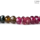 8mm Multi Tourmaline Large Hole Faceted Rondelle Beads 16 inch 98 pieces AAA - Beadsofcambay.com