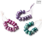 8mm Mystic Moonstone 2mm Large Hole Faceted Rondelle Beads Set 3 Strands - Beadsofcambay.com