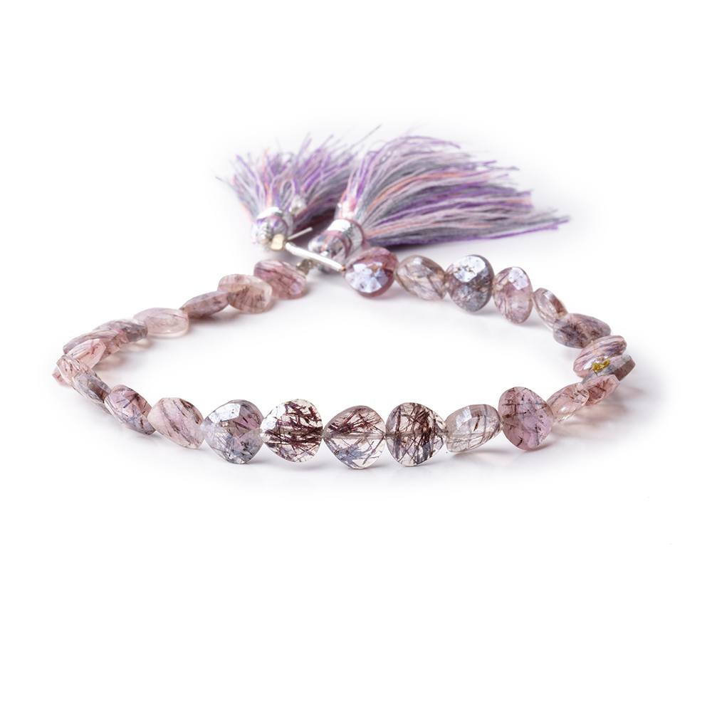 8mm Mystic Moss Amethyst Faceted Heart Beads 8 inch 27 pieces - Beadsofcambay.com