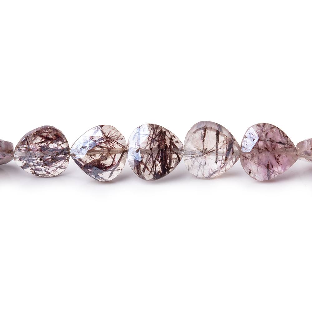 8mm Mystic Moss Amethyst Faceted Heart Beads 8 inch 27 pieces - Beadsofcambay.com