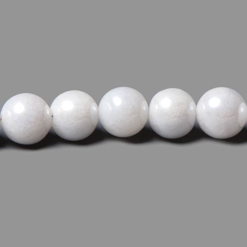 8mm Mystic White Quartz plain round beads 8 inch 27 pieces - Beadsofcambay.com