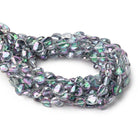 8mm Mystic White Topaz Straight Drill Faceted Hearts 9 inch 29 Beads - Beadsofcambay.com