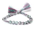 8mm Mystic White Topaz Straight Drill Faceted Hearts 9 inch 29 Beads - Beadsofcambay.com