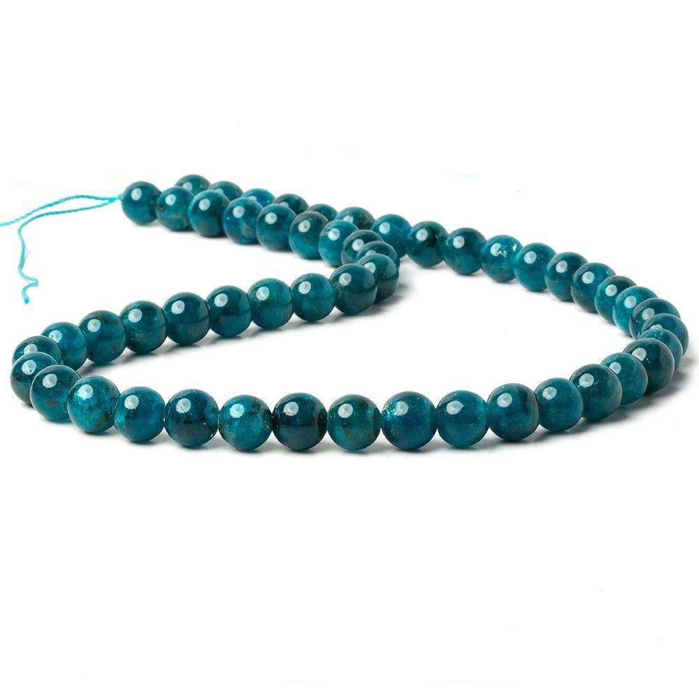 8mm Neon Apatite Plain Rounds 16 inch 51 beads A - Beadsofcambay.com