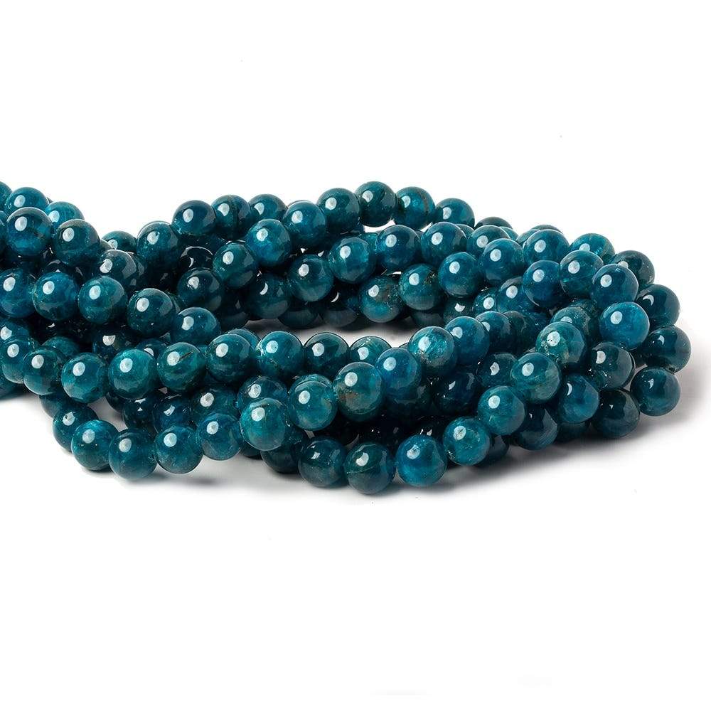 8mm Neon Apatite Plain Rounds 16 inch 51 beads A - Beadsofcambay.com
