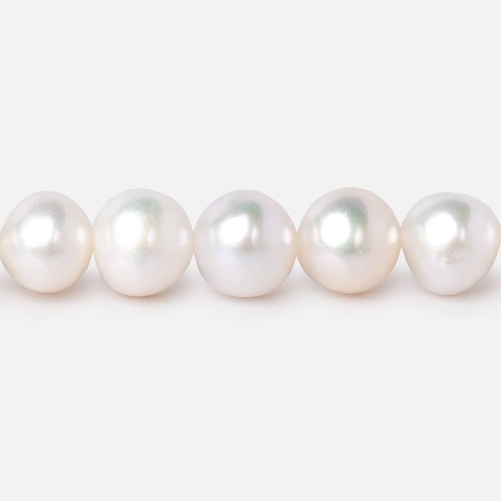 8mm Off White Off Round Freshwater Pearls 15.5 inch 53 Beads - Beadsofcambay.com