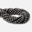 8mm Olive Green Faceted Off Round Freshwater Pearls 16 inch 50 pieces - Beadsofcambay.com