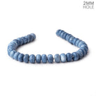 8mm Owyhee Denim Blue Opal 2mm Large Hole Faceted Rondelles 8 inch 40 Beads - Beadsofcambay.com