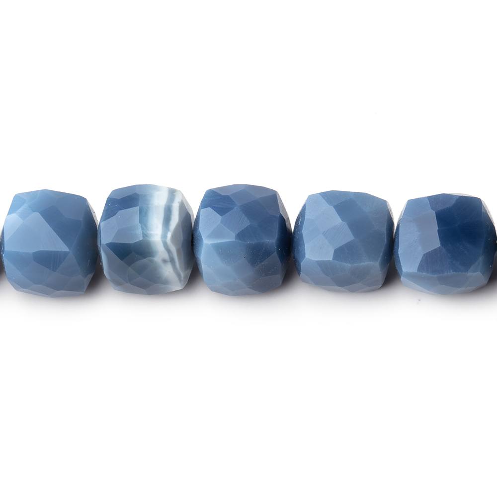 8mm Owyhee Denim Opal Faceted Cube Beads 8 inch 24 pieces - Beadsofcambay.com