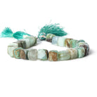 8mm Peruvian Blue Opal faceted cube beads 8 inch 25 pieces - Beadsofcambay.com