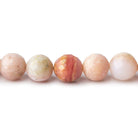 8mm Pink Peruvian Opal Faceted Round Beads 8.25 inch 23 pieces - Beadsofcambay.com