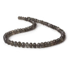 8mm Platinum Grey Moonstone Faceted Rondelles 16 inch 74 Beads AA - Beadsofcambay.com