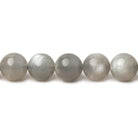 8mm Platinum Grey Moonstone Plain Rounds 16 inch 41 beads AA - Beadsofcambay.com