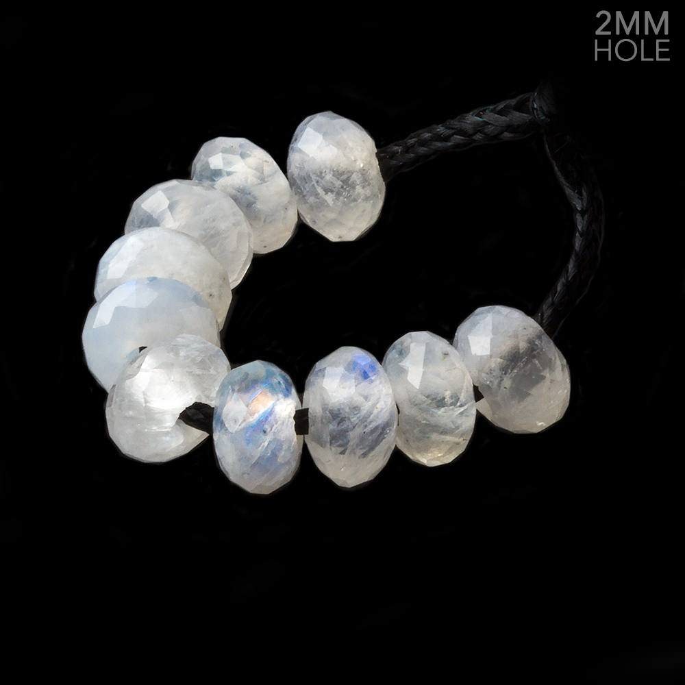 Top Grade Natural Faceted Rainbow Moonstone Beads Necklace 16 Inch  Necklace
