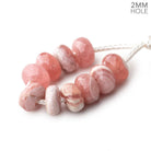 8mm Rhodochrosite 2mm Large Hole Faceted Rondelle Bead Set of 10 - Beadsofcambay.com