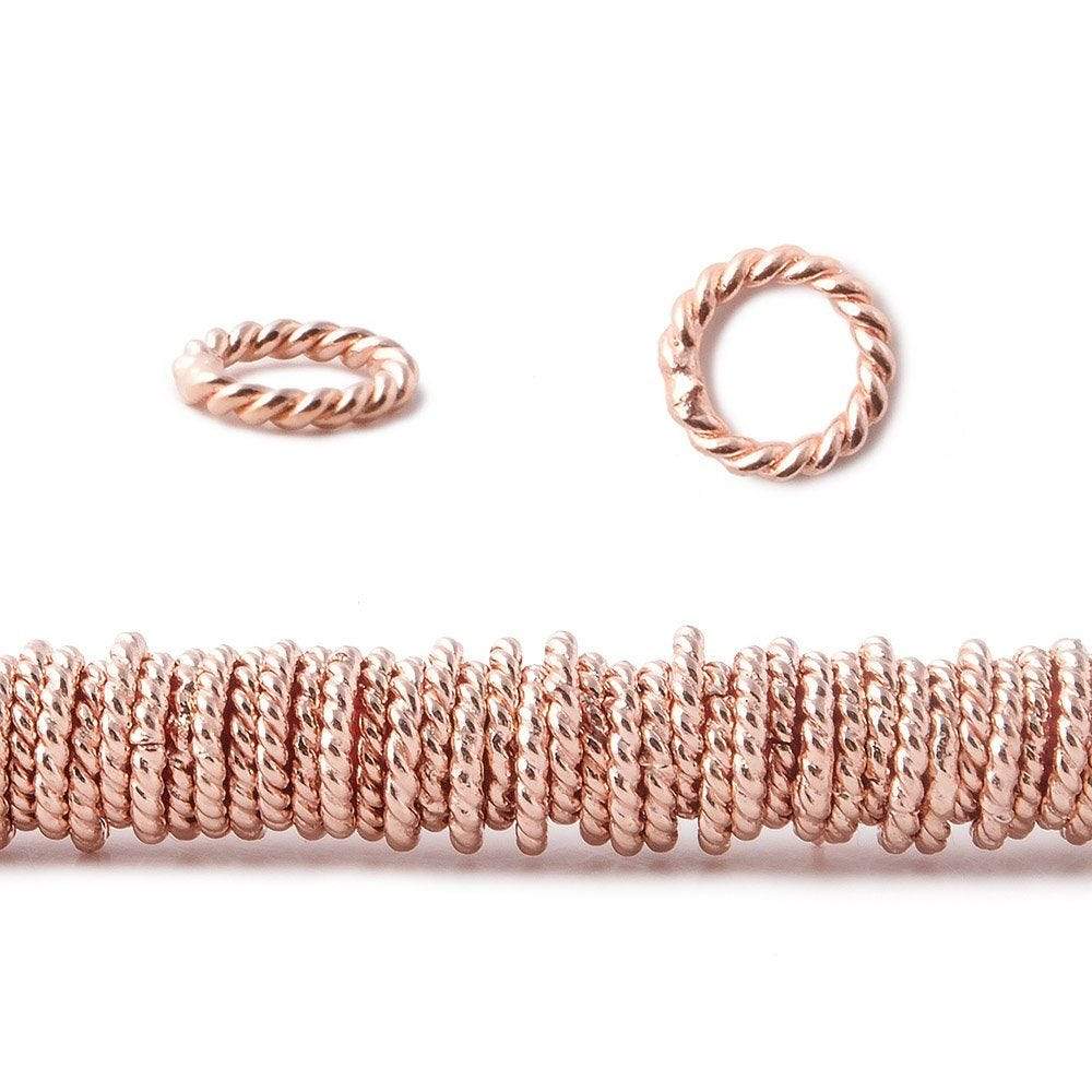 8mm Rose Gold Plated Copper Jump ring 8 inch 170 pcs - Beadsofcambay.com