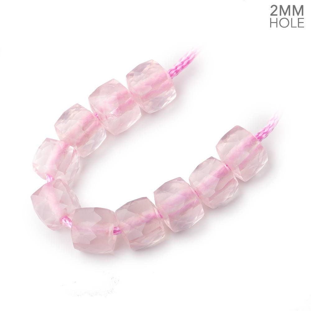 Faceted Heart Shaped Rose Quartz Beads, Strand Length about 8'' - Dearbeads