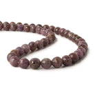 8mm Ruby Faceted Round Beads 47 pieces 16 inch A - Beadsofcambay.com