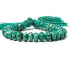 8mm Russian Amazonite faceted rondelles 8.25 inches 39 beads - Beadsofcambay.com