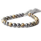 8mm Schalenblende plain rounds 8.25 inch 26 beads AA rare - Beadsofcambay.com