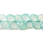 8mm Seafoam Blue Chalcedony faceted hearts 8 inch 49 beads - Beadsofcambay.com
