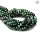 8mm Serpentine Plain Round Beads 16 inch 51 pieces 1mm Large Hole AA - Beadsofcambay.com