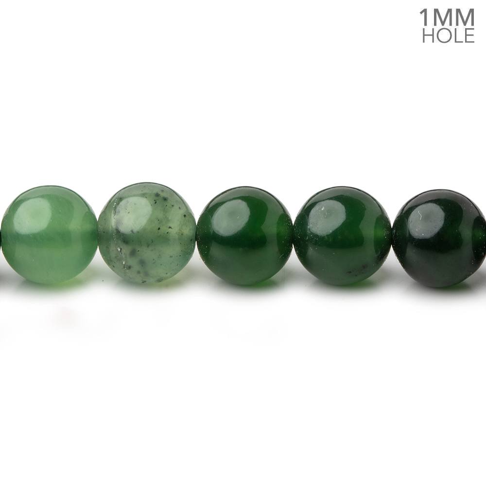 8mm Serpentine Plain Round Beads 16 inch 51 pieces 1mm Large Hole AA - Beadsofcambay.com