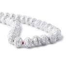 8mm Silver Plated Copper Bead Cap Persian Design 8 inch 58 pieces - Beadsofcambay.com